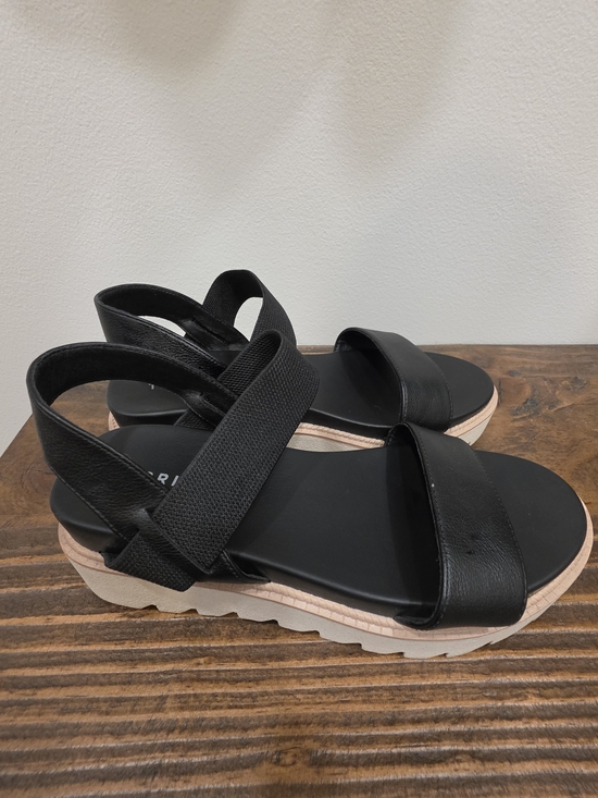 torrid Shoes - torrid Black Platform Slingback Sandals with Contrast Sole
